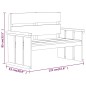 vidaXL Juego de comedor de jardín 3 piezas madera de pino impregnada 