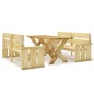 vidaXL Juego de comedor de jardín 3 piezas madera de pino impregnada vidaXL Juego de comedor de jardín 3 piezas madera de pino impregnada