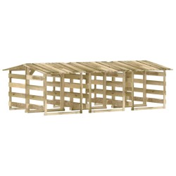 vidaXL Pérgolas con techo 6 uds madera pino impregnada 100x90x100 cm