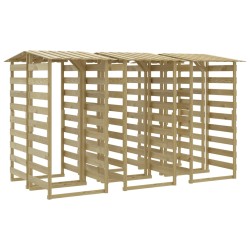 vidaXL Pérgolas con techo 6 uds madera pino impregnada 100x90x200 cm