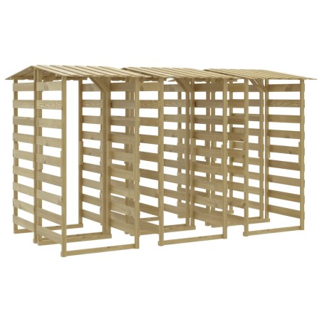 vidaXL Pérgolas con techo 6 uds madera pino impregnada 100x90x200 cm