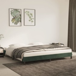 vidaXL Estructura de cama de terciopelo verde 200x200 cm