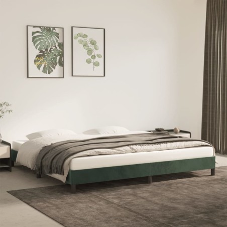 vidaXL Estructura de cama de terciopelo verde 200x200 cm