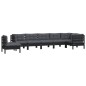vidaXL Muebles de jardín 8 pzas y cojines negro madera maciza de pino vidaXL Muebles de jardín 8 pzas y cojines negro madera maciza de pino