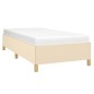 vidaXL Estructura de cama de tela color crema 90x190 cm vidaXL Estructura de cama de tela color crema 90x190 cm