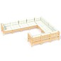 vidaXL Muebles de jardín 10 piezas y cojines madera de pino crema