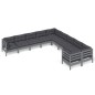vidaXL Muebles de jardín 10 pzas y cojines madera de pino gris vidaXL Muebles de jardín 10 pzas y cojines madera de pino gris