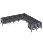 vidaXL Muebles de jardín 10 pzas y cojines madera de pino gris vidaXL Muebles de jardín 10 pzas y cojines madera de pino gris
