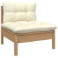 vidaXL Muebles de jardín 6 pzas y cojines madera de pino marrón miel vidaXL Muebles de jardín 6 pzas y cojines madera de pino marrón miel