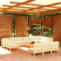 vidaXL Muebles de jardín 14 piezas y cojines madera maciza de pino vidaXL Muebles de jardín 14 piezas y cojines madera maciza de pino