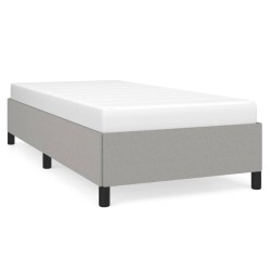 vidaXL Estructura de cama de tela gris claro 100x200 cm