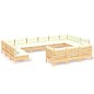 vidaXL Muebles de jardín 13 piezas cojines madera de pino color crema vidaXL Muebles de jardín 13 piezas cojines madera de pino color crema