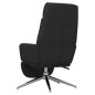 vidaXL Sillón de relax con reposapiés de tela negro vidaXL Sillón de relax con reposapiés de tela negro
