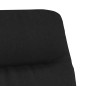 vidaXL Sillón de relax con reposapiés de tela negro vidaXL Sillón de relax con reposapiés de tela negro