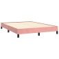 vidaXL Estructura de cama de terciopelo rosa 140x200 cm vidaXL Estructura de cama de terciopelo rosa 140x200 cm