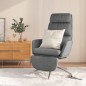 vidaXL Sillón de relax con reposapiés tela gris claro vidaXL Sillón de relax con reposapiés tela gris claro
