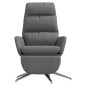 vidaXL Sillón de relax con reposapiés tela gris claro vidaXL Sillón de relax con reposapiés tela gris claro
