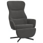 vidaXL Sillón de relax con reposapiés terciopelo gris oscuro vidaXL Sillón de relax con reposapiés terciopelo gris oscuro
