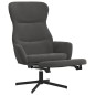 vidaXL Sillón de relax con reposapiés terciopelo gris oscuro vidaXL Sillón de relax con reposapiés terciopelo gris oscuro