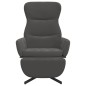 vidaXL Sillón de relax con reposapiés terciopelo gris oscuro vidaXL Sillón de relax con reposapiés terciopelo gris oscuro