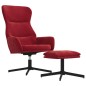 vidaXL Sillón de relax con reposapiés terciopelo rojo tinto vidaXL Sillón de relax con reposapiés terciopelo rojo tinto