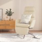 vidaXL Sillón de relax con reposapiés de tela color crema vidaXL Sillón de relax con reposapiés de tela color crema