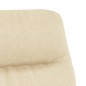 vidaXL Sillón de relax con reposapiés de tela color crema vidaXL Sillón de relax con reposapiés de tela color crema