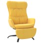 vidaXL Sillón de relax con reposapiés tela amarillo mostaza vidaXL Sillón de relax con reposapiés tela amarillo mostaza