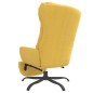 vidaXL Sillón de relax con reposapiés tela amarillo mostaza vidaXL Sillón de relax con reposapiés tela amarillo mostaza