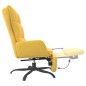 vidaXL Sillón de relax con reposapiés tela amarillo mostaza vidaXL Sillón de relax con reposapiés tela amarillo mostaza