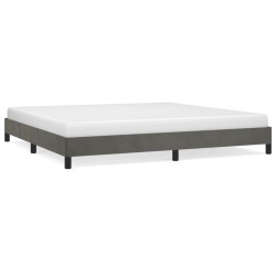 vidaXL Estructura de cama de terciopelo gris oscuro 180x200 cm