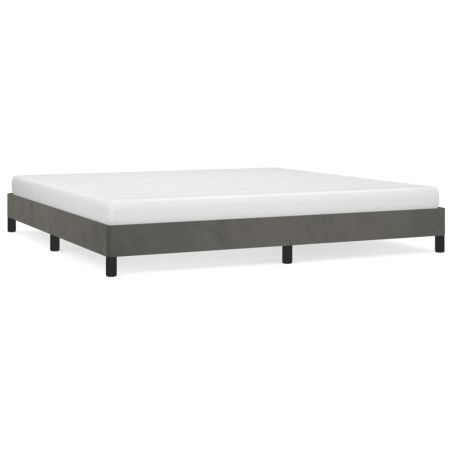 vidaXL Estructura de cama de terciopelo gris oscuro 180x200 cm
