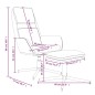 vidaXL Sillón de relax con taburete terciopelo rosa vidaXL Sillón de relax con taburete terciopelo rosa