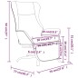 vidaXL Sillón de relax y reposapiés cuero artificial marrón brillante