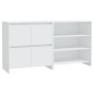 vidaXL Aparador de 2 piezas madera contrachapada blanco vidaXL Aparador de 2 piezas madera contrachapada blanco