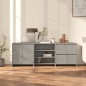 vidaXL Aparador de 3 piezas madera manufacturada gris hormigón