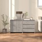 vidaXL Aparador de 2 piezas madera manufacturada gris hormigón vidaXL Aparador de 2 piezas madera manufacturada gris hormigón