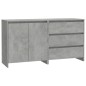 vidaXL Aparador de 2 piezas madera manufacturada gris hormigón vidaXL Aparador de 2 piezas madera manufacturada gris hormigón