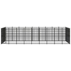 vidaXL Perrera de exterior de acero 33,18 m²