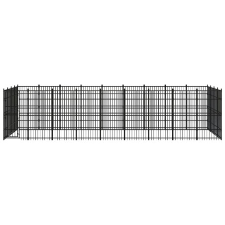 vidaXL Perrera de exterior de acero 33,18 m²