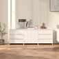 vidaXL Aparador de 3 piezas madera manufacturada blanca brillante vidaXL Aparador de 3 piezas madera manufacturada blanca brillante