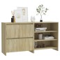 vidaXL Aparador de 2 piezas madera manufacturada color roble Sonoma vidaXL Aparador de 2 piezas madera manufacturada color roble Sonoma