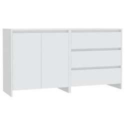 vidaXL Aparador de 2 piezas madera manufacturada blanca