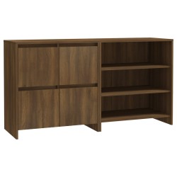 vidaXL Aparador de 2 piezas madera manufacturada marrón roble