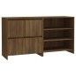 vidaXL Aparador de 2 piezas madera manufacturada marrón roble vidaXL Aparador de 2 piezas madera manufacturada marrón roble