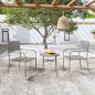 vidaXL Juego de comedor para jardín 3 piezas ratán sintético gris vidaXL Juego de comedor para jardín 3 piezas ratán sintético gris
