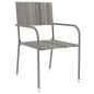 vidaXL Juego de comedor para jardín 3 piezas ratán sintético gris vidaXL Juego de comedor para jardín 3 piezas ratán sintético gris