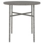 vidaXL Juego de comedor para jardín 3 piezas ratán sintético gris vidaXL Juego de comedor para jardín 3 piezas ratán sintético gris