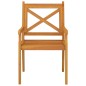 vidaXL Sillas de comedor de jardín 6 uds madera maciza de acacia