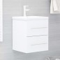 vidaXL Mueble con lavabo madera contrachapada blanco brillante vidaXL Mueble con lavabo madera contrachapada blanco brillante